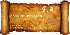Zabolai Mirella névjegykártya